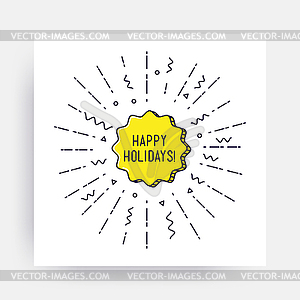 Merry Christmas Happy New Year - vector clipart