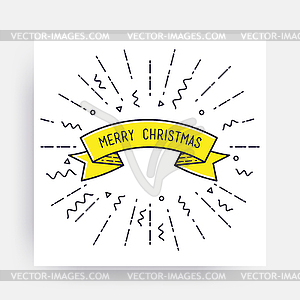 Merry Christmas Happy New Year - vector image