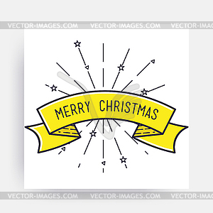 Merry Christmas Happy New Year - vector clipart