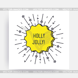 Merry Christmas Happy New Year - vector image