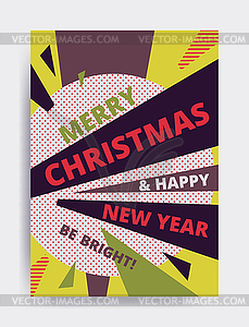 Merry christmas New Year design - royalty-free vector clipart