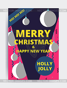 Merry christmas New Year design - vector image