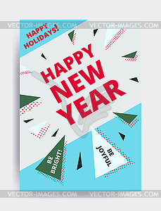 Merry christmas New Year design - vector clipart