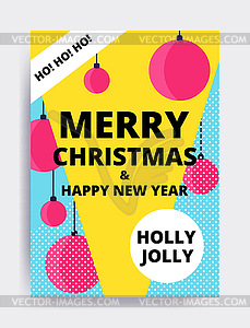 Merry christmas New Year design - vector clipart