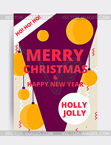 Merry christmas New Year design - vector clip art