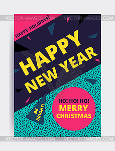 Merry christmas New Year design - vector image