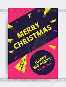 Merry christmas New Year design - vector clip art