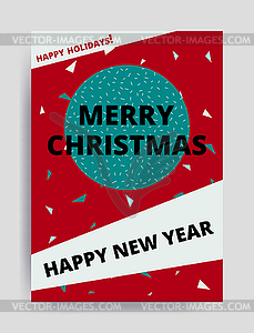 Merry christmas New Year design - vector clip art