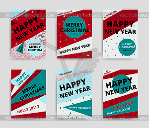 Merry christmas New Year design - vector clipart