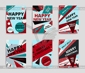 Merry christmas New Year design - vector image