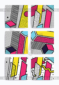 Colorful Pop art set - vector clip art