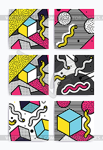 Colorful Pop art set - vector image