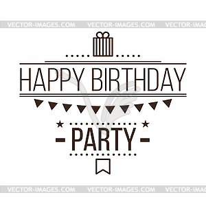 Festive Happy Birthday - vector image