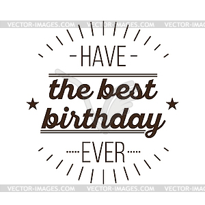 Festive Happy Birthday - vector clipart