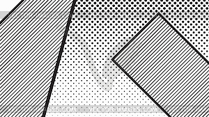 Черно-белый поп-арт геометрический узор - векторный графический клипарт