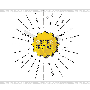 Beer festival shining banner, colorful background i - vector image