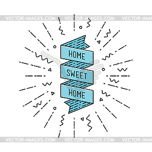 Home sweet. Inspirational , motivational quotes fla - vector clip art