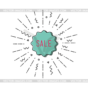 Продажа блестящий баннер, красочный фон в квартире - графика в векторном формате