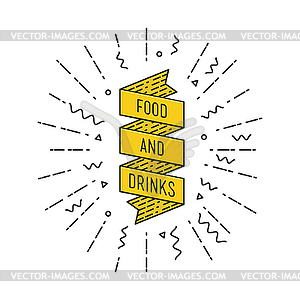 Food and drinks. Inspirational , motivational quote - vector clip art