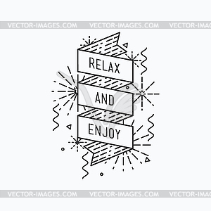 Relax and enjoy. Inspirational summer - vector image