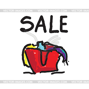 Super shining banner. Colorful sale background - color vector clipart