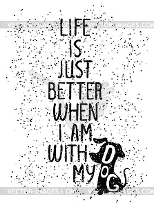 Trendy style hipster poster in black and white - vector clipart