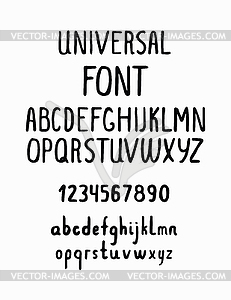 Line simple font. Universal alphabet with small - vector clipart