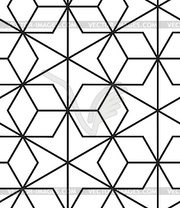 Seamless pattern. Modern stylish line, hexagon - vector clipart