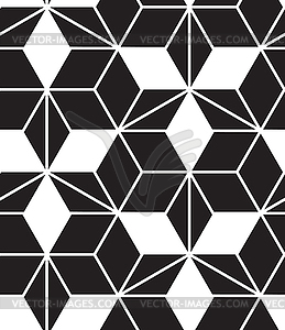 Seamless pattern. Modern stylish line, hexagon - vector image