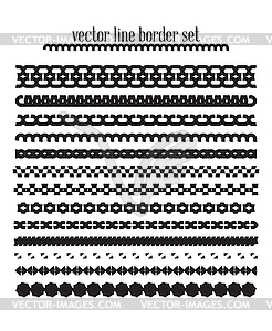 Lines, border divides set - vector clipart