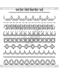 Lines, border divides set - vector image