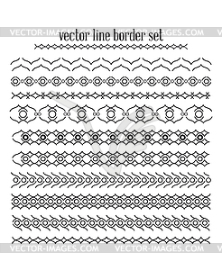 Lines, border divides set - vector clip art