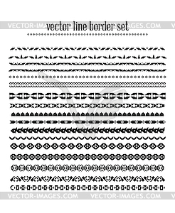 Lines, border divides set - vector clipart