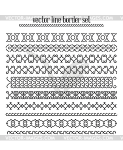 Lines, border divides set - vector clipart