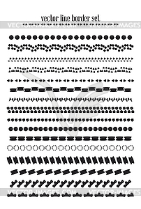 Lines, border divides set - vector clipart