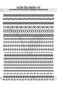 Lines, border divides set - vector image