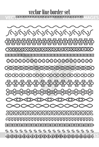 Lines, border divides set - vector image