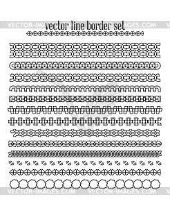 Lines, border divides set - vector clipart