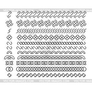 Lines, border divides set - royalty-free vector image