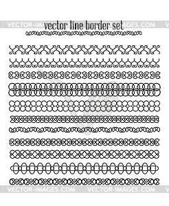 Lines, border divides set - vector clip art