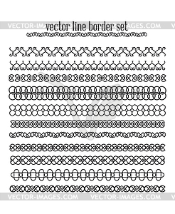 Lines, border divides set - vector clipart