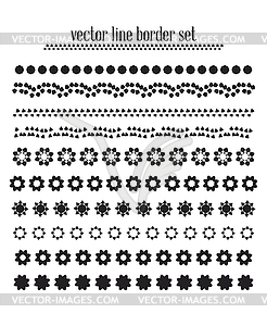 Lines, border divides set - vector image
