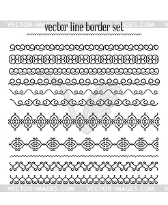Lines, border divides set - vector image