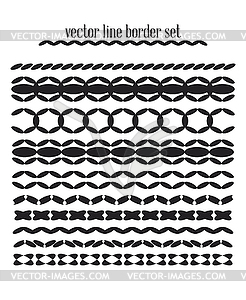 Lines, border divides set - vector clip art