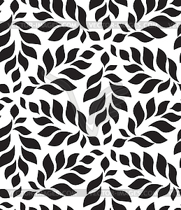 Geometric seamless pattern. Modern floral, leaves - vector clip art