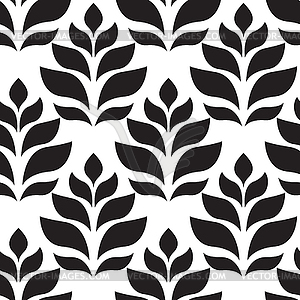 Geometric seamless pattern. Modern floral, leaves - vector EPS clipart