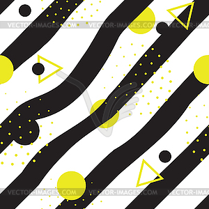 Seamless geometric pattern in retro, memphis 80s - vector image