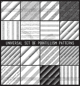 Geometric seamless pattern set. Repeating striped - vector clip art