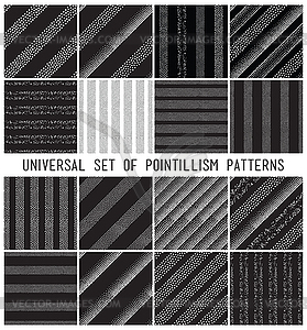 Geometric seamless pattern set. Repeating striped - vector clip art