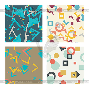 Simple universal colorful geometric seamless pattern - vector image